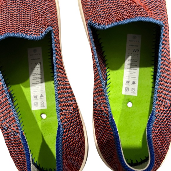 Rothy's Tangerine Triple Stitch Slip on Sneaker Retired Shoes, Sz 9 - Picture 11 of 12